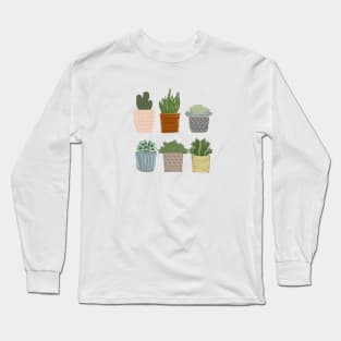 Six Succulents Long Sleeve T-Shirt